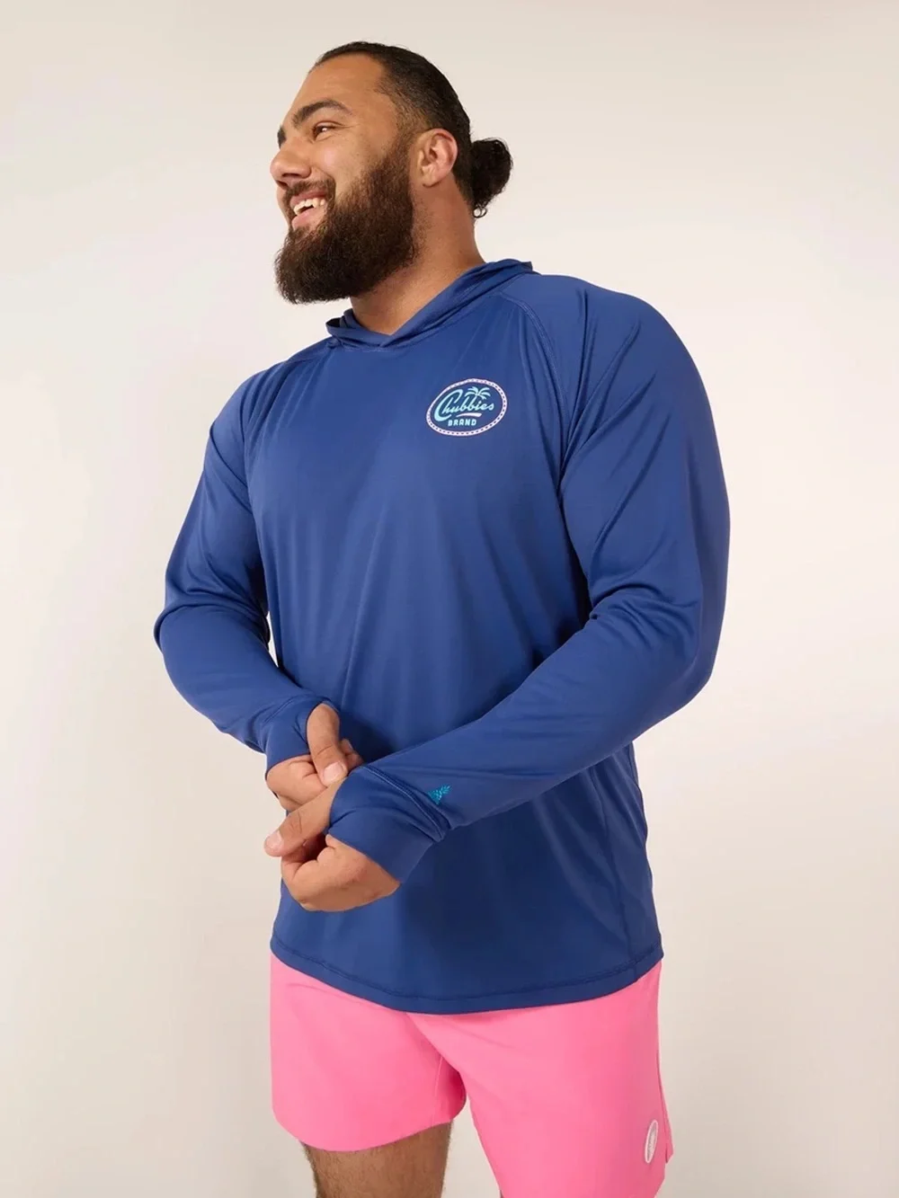 chubbies Blue Lightweight Hooded Swim Top